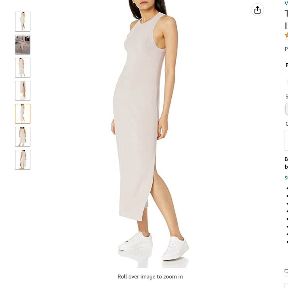 NWT The Drop Gabriela High Neck Cut-In A-Line Side Slit Maxi Sweater Dress